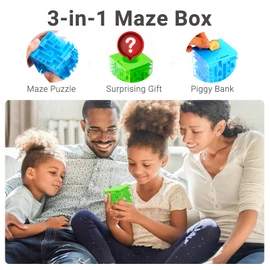 iKeelo Money Maze Puzzle Box (2 Pack) for Kids and Teens, Make Cash Gift Giving More Fun