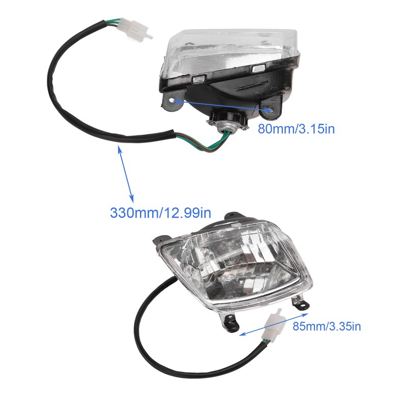 1 Pair Left Right 12V Front Headlamp Driving Light ATV