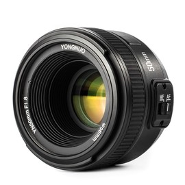 YONGNUO Nikon YN50mm F1.8N Monofocal Lens Nikon F-Mount Full Size Standard Lens D5 Series, D4 Series, D850, D810 Series, D800 Series, D750 Series, D700, D610, D600, D500, D300 Series, D7500, D7200,