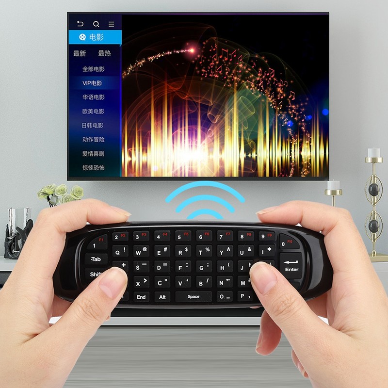 C120 USB 2.4G Wireless Flying Mouse Keyboard Remote Control for