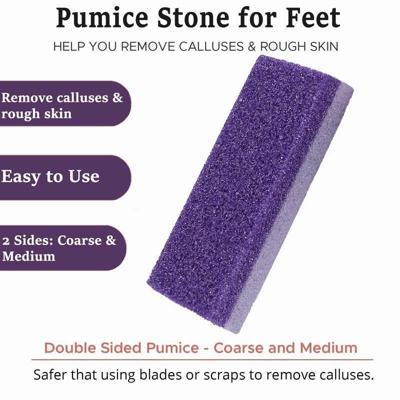 6 Packs Foot Pumice Stone, Double Sided Foot Scrub for