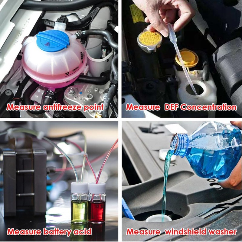 4-in-1 DEF Antifreeze Coolant Refractometer for Automobile Antifreeze System, Diesel