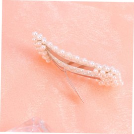 minkissy Unique Pearl Hair Clip Square Design Hairpin Fashion Bang Clip for Women