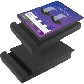 JBER 2 Pack Acoustic Isolation Pads, Studio Monitor Speaker Isolation Foam Pads, High Density Acoustic Foam, Size 7.5"x11"x1.6"/19 x 28 x 4cm, Improve Sound and Prevent Vibration