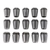 raseparter 15Pcs ER25 Spring Collet Set, Router Machine Collet Set