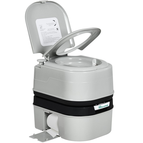 TAUS Portable Toilet 6.34 Gallon Porta Potty W/Paper and Detergent