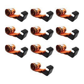 Mytee Products (10 Pack) 4" x5' Orange Roll Off Winch Strap for Container w/Large Flat Hook - 5400 lbs WLL High Abrassion Trailer Heavy Duty Roll Off Strap for Safe Cargo Securement