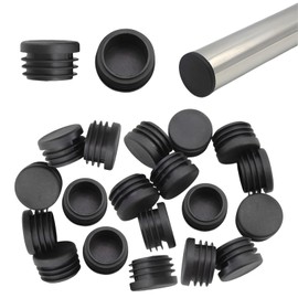 SensaBliss Pipe End Cover Caps, Pipe Cap Protectors, Tube Inserts, For Tables, Chairs, Bookcases, Product Shelves, Furniture, Plastic, Noise, Scratch-Resistant, Inner Diameter 1.1 inches (27 mm