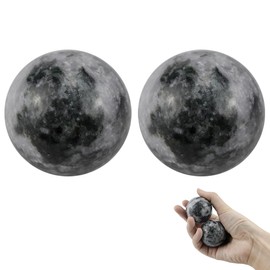 LNQ LUNIQI Chinese Health Qi Gong Balls, Sphere Jade Ball, Hand Jade Massage Ball, Baoding Massage Ball, Stress Relief, Gymnastics Ball for Men and Women, Pack of 2