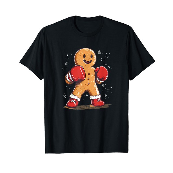 Cool Gingerbread Man Boxing Costume for Boys and Girls T-Shirt