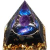 Orgone Pyramid for Positive Energy, Amethyst Crystal Sphere Pyramid, Protection