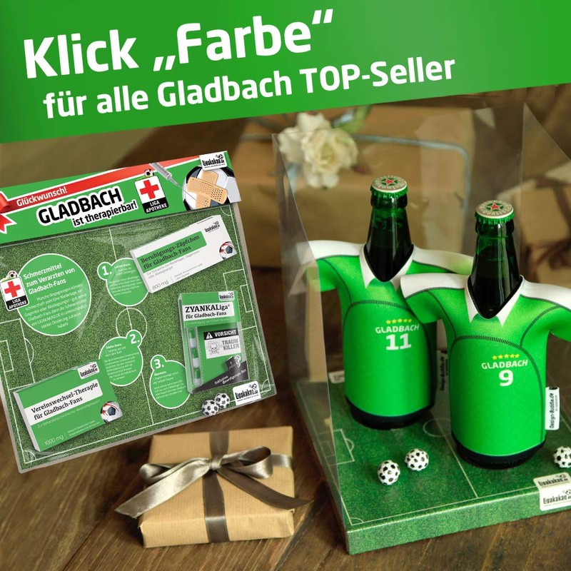 Ligara® for Gladbach Fan Item Gift Birthday Fans (1x Single