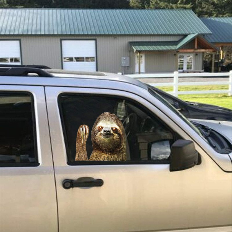 Sloth Automotive Decals Car Window Cling Funny Car Sticker Animal