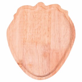 Plate / Chopping Board Strawberry Wood 21.5 x 19.2 cm Natural