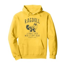RAGDOLL FLOPPY HEART, CLASSIC CAT DESIGN Pullover Hoodie