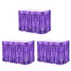sourcing map 3 Pcs 29x108 Inch Light Purple Metallic Foil