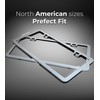 Deselen White License Plate Frame, Metal Thin Stainless Steel with