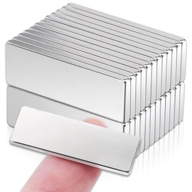 22pcs Fridge Magnets, 30x10x2mm Super Strong Neodymium Bar Magnets, Muti-Use Small Magnets Magnetic Strips for Whiteboard, Flat Magnets Strips for Crafts, Refrigerator, DIY, Notice Board Magnets