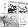 Ruelvth Bamboo Shower Curtain, Aesthetic Ink Bamboo Shower Curtain for