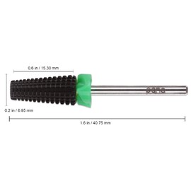 PANA PANA 3/32" Shank 5-in-1 Nail Carbide Bit - (Triple Coarse - Coarse Grit, DLC Black) - Two Way Rotate use for Both Left and Right Handed Fast remove Acrylic or Hard Gel Machine