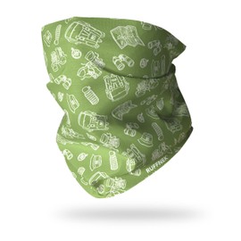 Ruffnek HIKING EQUIPMENT Design - Multifunctional Headwear Neck warmer Neck Gaiter Tube snood scarf - Walking, Hiking, Trail Running - Unisex One Size For men & women
