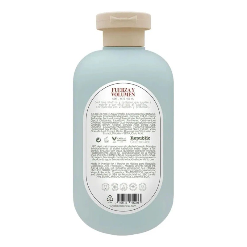 Shampoo Yuya Fuerza Y Volumen 450 Ml
