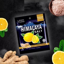 Big Foot Natural Himalayan Salt Candy, Lemon Ginger Flavor, Sports and Workout Hydration Supplement, Vegan-Friendly, Box of 12 Packs (78 Candies)