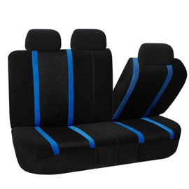FH Group FB070013 Sports Seat Covers (Blue) Rear Set – Universal Fit for Cars Trucks & SUVs