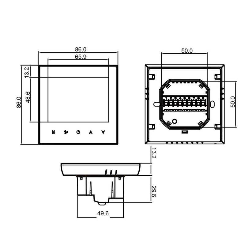 Thermostat WiFi, Four Pipe Intelligent Room Thermostat Digital Programmable Temperature