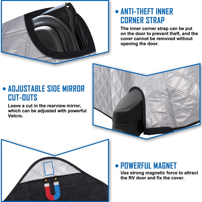 Komsepor RV Windshield Cover Compatible with Ford E450 Class C