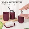 Bathroom Accessory Set, 4 Pcs Plastic Bathroom Set Include Soap