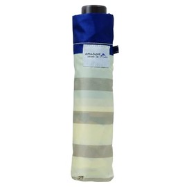 Miyajima 12920 Folding Umbrella, 21.7 inches (55 cm), Windproof Ribs, Color Border, Navy