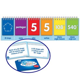 EAI Education GeoModel 2D Geometric Shapes Advanced Flip Chart: Student - Set of 10