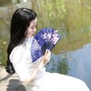 JOMA-E Shop Women's Folding Fan Rayon Dance Fan with Tassel,