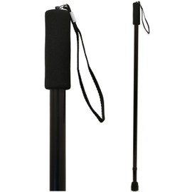 PCP Pcp Adjustable Walking Stick with Wrist Strap, Lightweight Padded Baton-Style Straight Grip, Tall, Large Grip