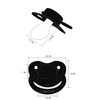 CutiePlusU Adult Sized Pacifier Dummy for Adult Babies-Large Shield Black