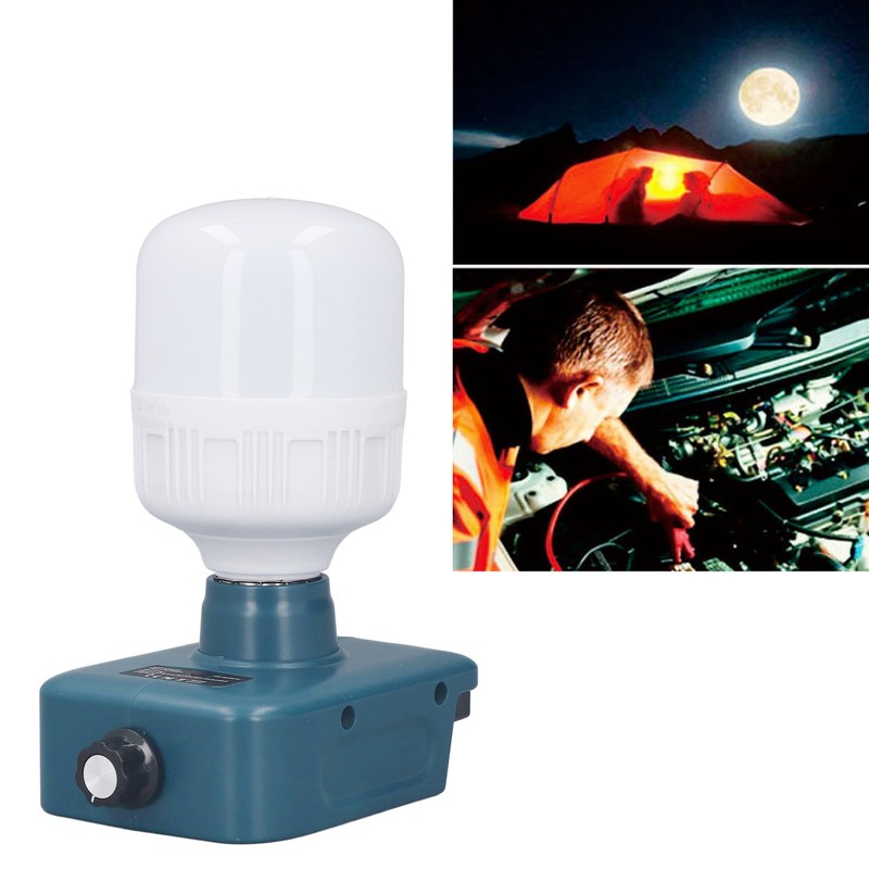Battery Powered Work Light Bulb E27 Adjustable Brightness LED Bulb