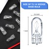 Honoson 1/4 Wedge Base 12V 5W Bulb Clear Krypton Light