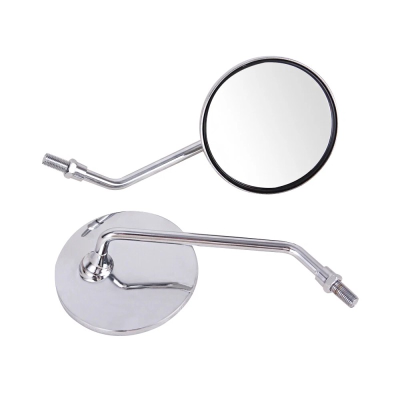 KEEPDSGN Round Chrome Motorcycle Rear View Mirrors For Kawasaki KZ400