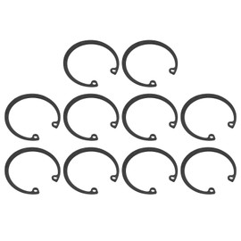 sourcing map 10Pcs 50mm Internal Retaining Ring Circlip, 65 Mn Metal Internal Circlip Snap Rings C-Clips for Grooved Shafts Studs, Black