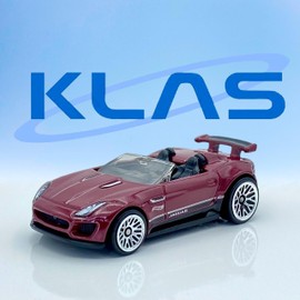 Hot Wheels 15 Jaguar F-Type Project 7 (Dark Red & Black) 5/5 HW Roadsters - 2024-116/250 (Short Card) - includes a KLAS Car Keeper Protector Case - HTD74