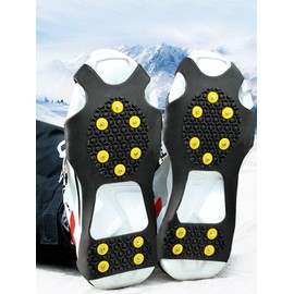 2 Pairs of Spikes for Shoes Winter Shoe Spikes Shoe Claws Shoe Spikes Non-Slip Sole Crampons for Shoes in Winter Snow Spikes Shoe Spikes Shoe Claw Snow Chain for Boots