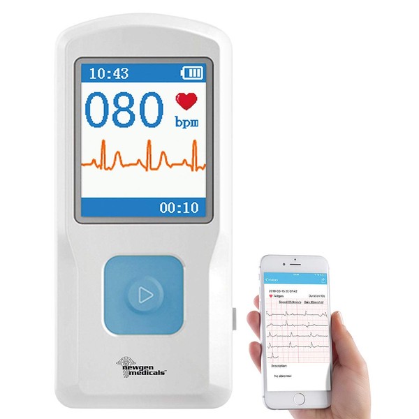 newgen medicals ECG Device: Mobile Medical ECG Meter with PC Software and App (ECG for Home, Mobile ECG Device, Gift Ideas)