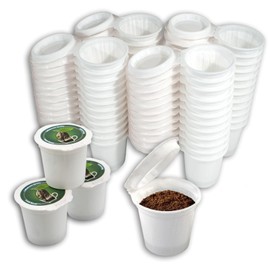 48 iFillCup Pods for Keurig K Cup Brewers – Fresh Fill Dozens in Minutes | Use Your Favorite Coffee: Dark, Medium, Espresso, Organic, Flavored | Holds 35% More Coffee for a Richer Larger Brew (Green)