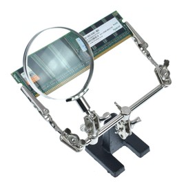 Helping Hand Magnifier Magnifying Glass Jewelry Clamp Holder Soldering Stand