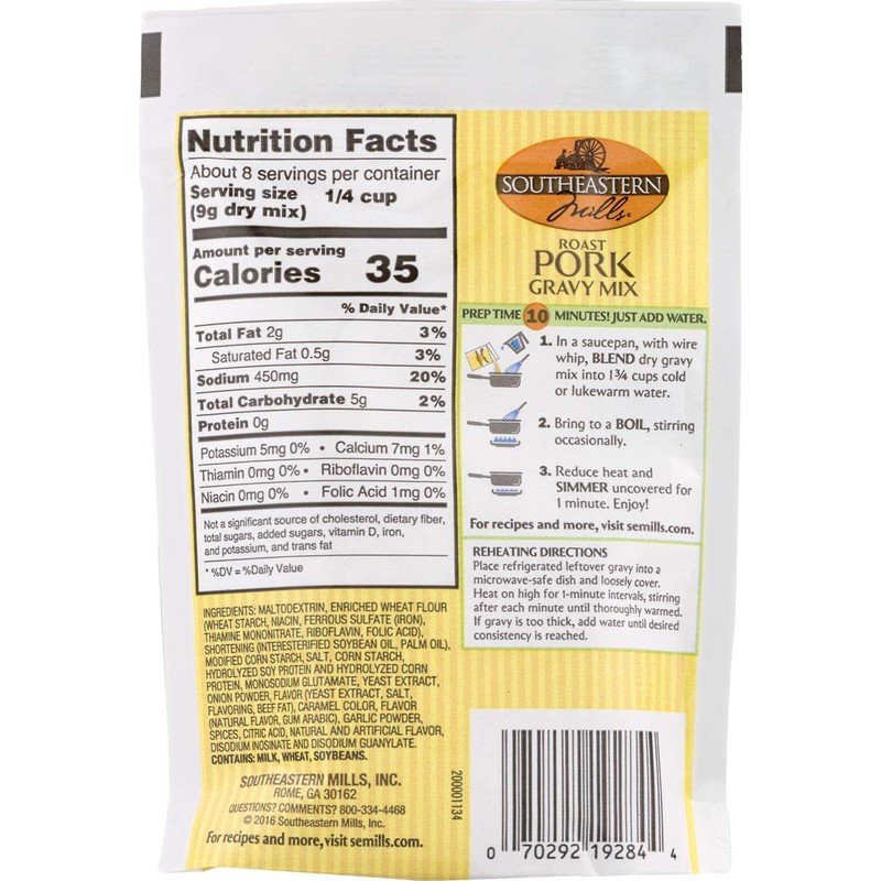 Southeastern Mills Roast Chicken, Roast Pork or Classic Brown Gravy