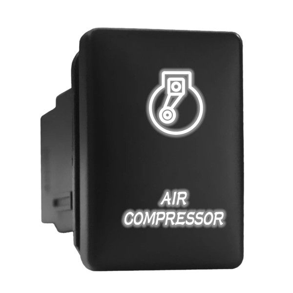 STark Industries AIR COMPRESSOR White Backlit Switch Short Push Button