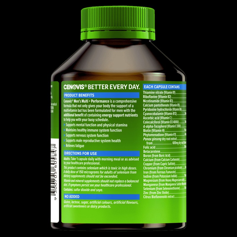 Cenovis Once Daily Men's Multi + Performance 100 Capsules