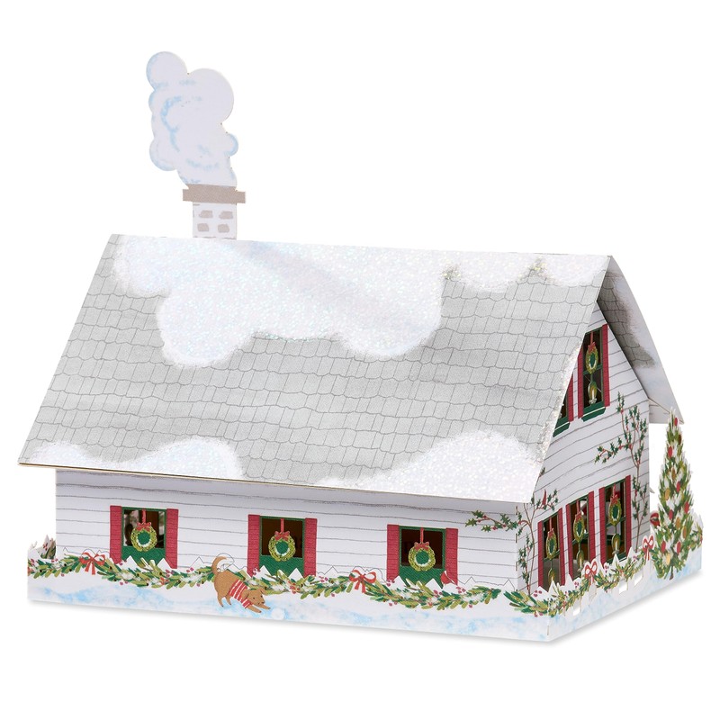 American Greetings Pop Up Christmas Village Décor Keepsake with Envelope