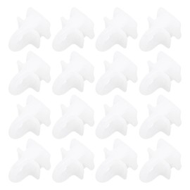 VGOL 100pcs Curtain Track Pulley Hooks Plastic Curtain Track Brackets Sliding Rollers 17x11mm for 5.2mm Diameter Straight and Curved Curtain Tracks, White